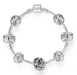 Luxury Silver Charm Bracelet