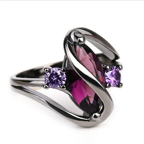 Image of Luxury Vintage Purple Zircon Rings