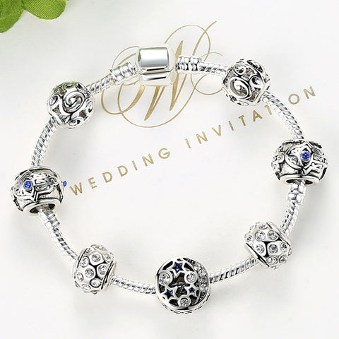 Image of Luxury Silver Charm Bracelet