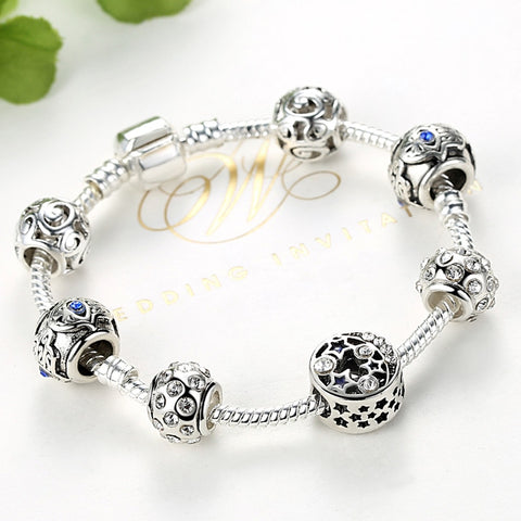 Image of Luxury Silver Charm Bracelet