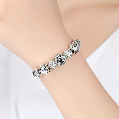 Image of Luxury Silver Charm Bracelet