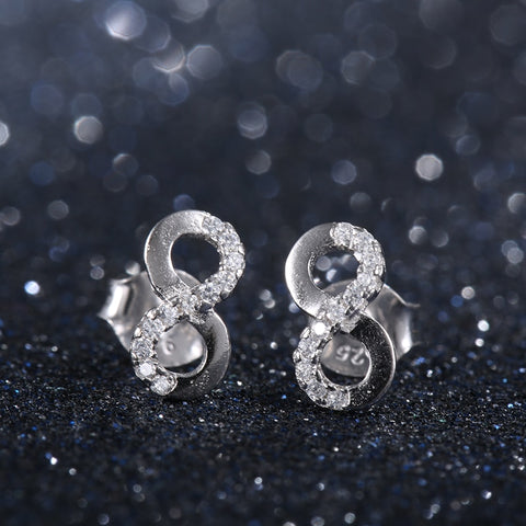 Image of 925 Sterling Silver Infinity Earrings