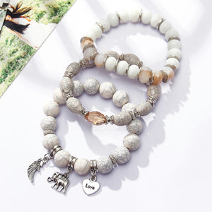 White Vintage Crystal Bead Bracelet