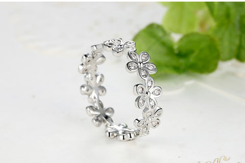 Image of Flowers Finger Rings Silver