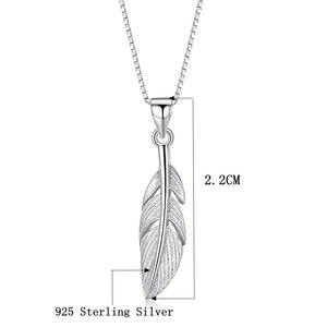 Feather Necklace - 925 Sterling Silver